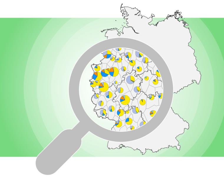 Abb.: Jede Region liefert andere Beiträge im Zuge der Energiewende.