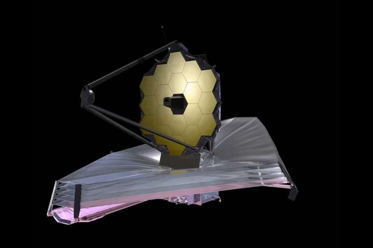 Abb.: Künstlerische Darstellung des James Webb Space Telescope.