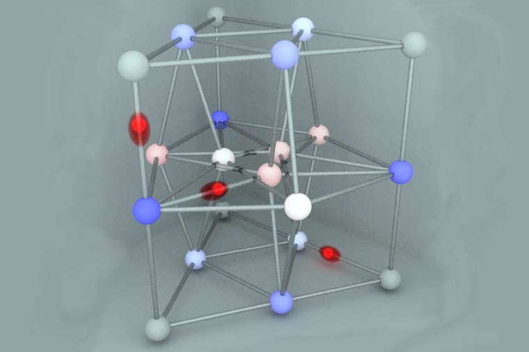 Abb.: Licht­teilchen im 3D-Netz­werk: Photonen bewegen sich ent­lang der...