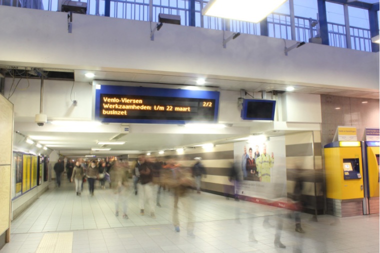 Der Bahnhof von Eindhoven diente sechs Monate lang als Versuchsfeld für das...