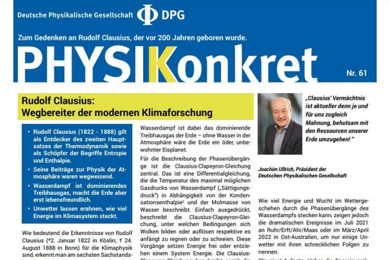 Abb.: Das Physikkonkret Nr. 61 der DPG. (Bild: DPG)